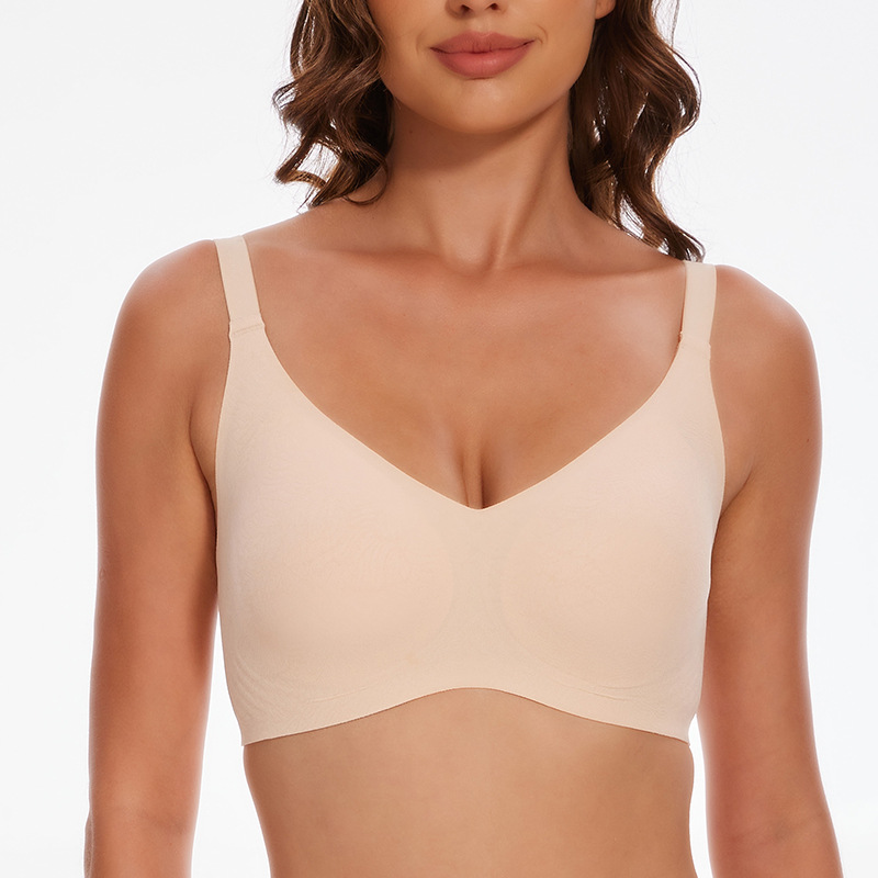 シームレスな花柄のワイヤーフリーブラジャー、女性用プラスサイ - Wirefree Bra Comfort のレビューと価格